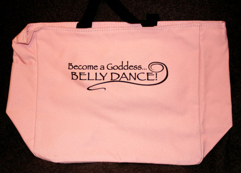 pink tote bag