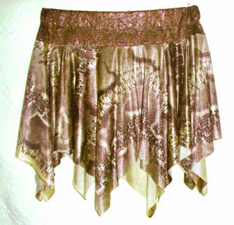 brown snake skin print skirt