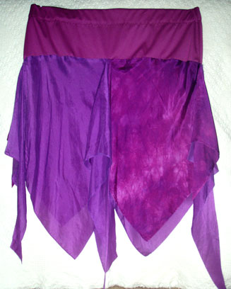 purple silk skirt
